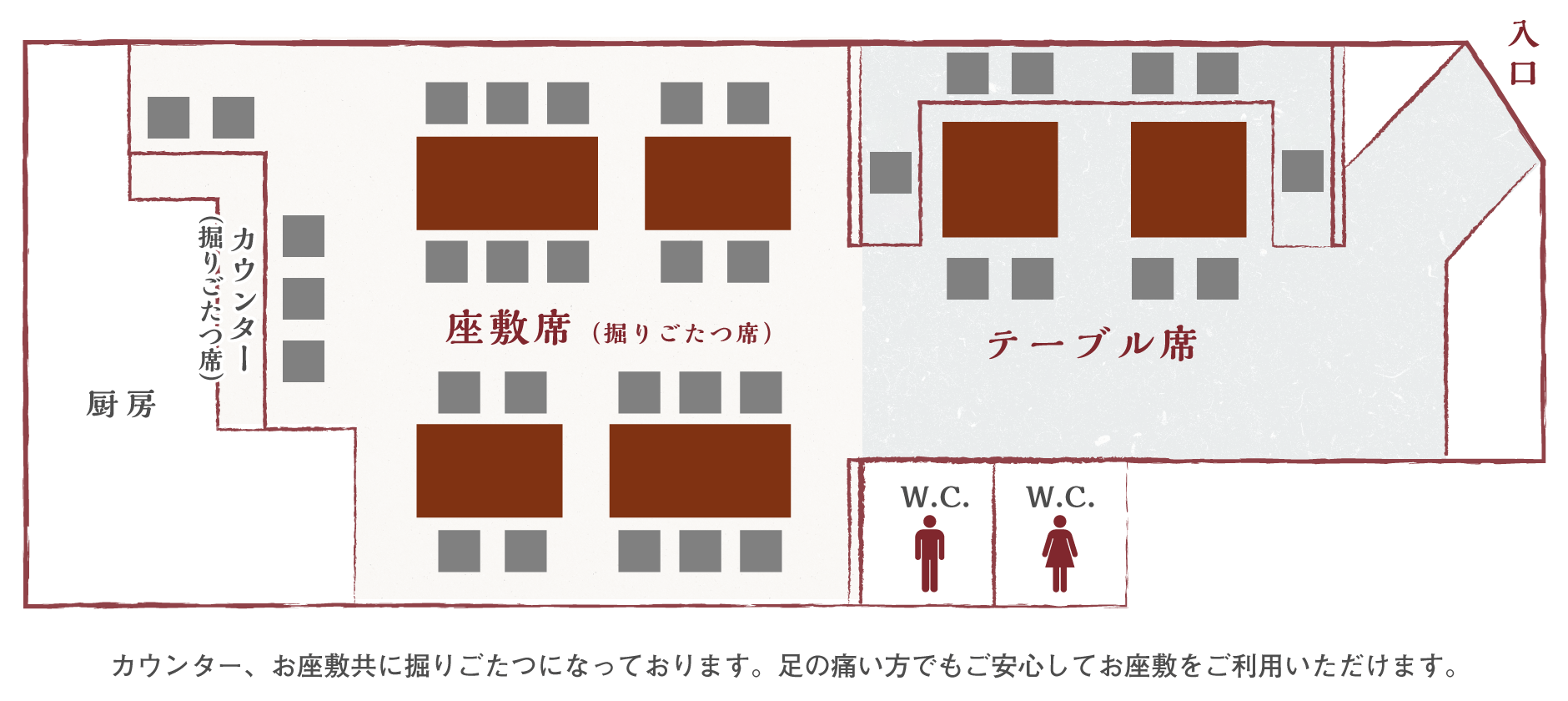 お席の配置図1